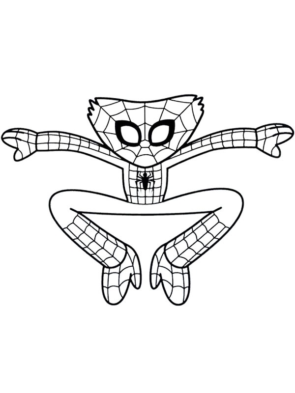 Spiderman Huggy Wuggy Fargeleggingsside Spiderman Huggy Wuggy Fargeleggingsside
