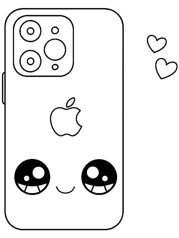 Kawaii iPhone Fargeleggingsside Kawaii iPhone Fargeleggingsside