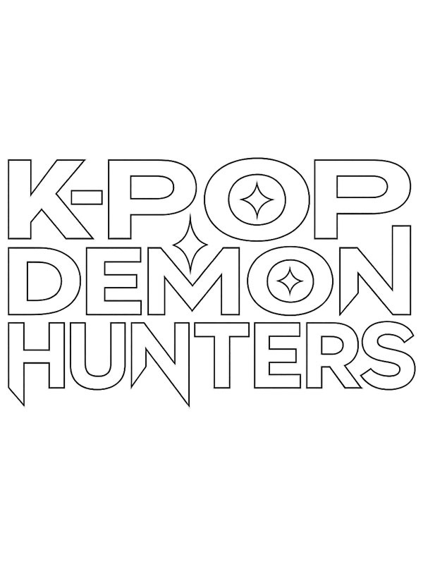 KPop Demon Hunters logo Fargeleggingsside KPop Demon Hunters logo Fargeleggingsside