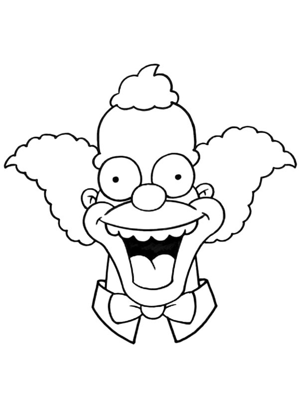 Krusty the Clown Fargeleggingsside Krusty the Clown Fargeleggingsside
