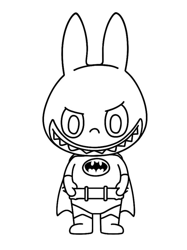 Labubu Batman Fargeleggingsside Labubu Batman Fargeleggingsside
