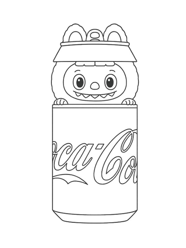 Labubu Coca Cola Fargeleggingsside Labubu Coca Cola Fargeleggingsside