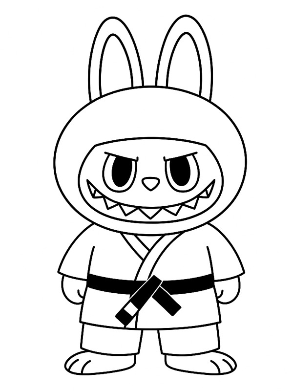 Labubu karate Fargeleggingsside Labubu karate Fargeleggingsside