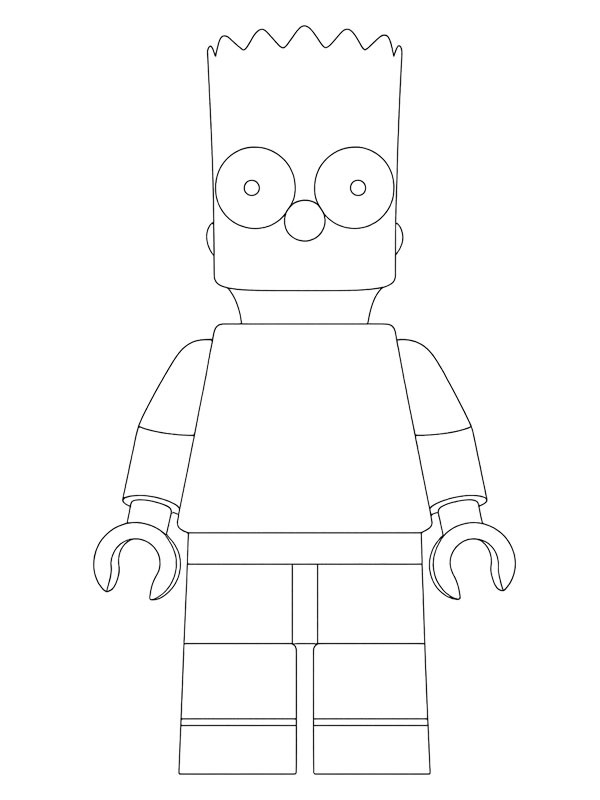 LEGO Bart Simpson Fargeleggingsside LEGO Bart Simpson Fargeleggingsside