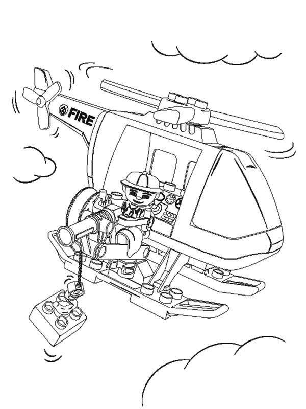 LEGO helikopter Fargeleggingsside LEGO helikopter Fargeleggingsside