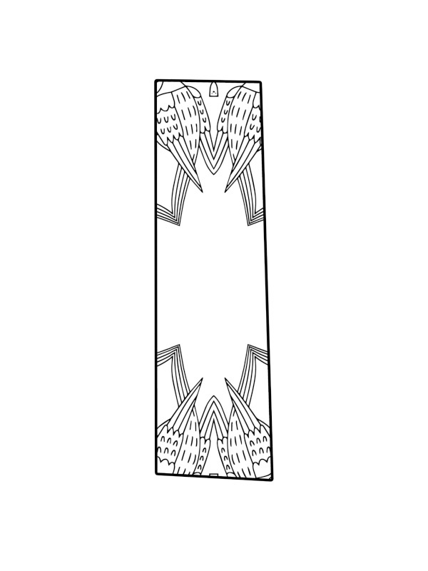Bokstaven I mandala Fargeleggingsside Bokstaven I mandala Fargeleggingsside
