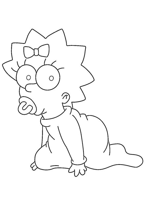 Maggie Simpson Fargeleggingsside Maggie Simpson Fargeleggingsside