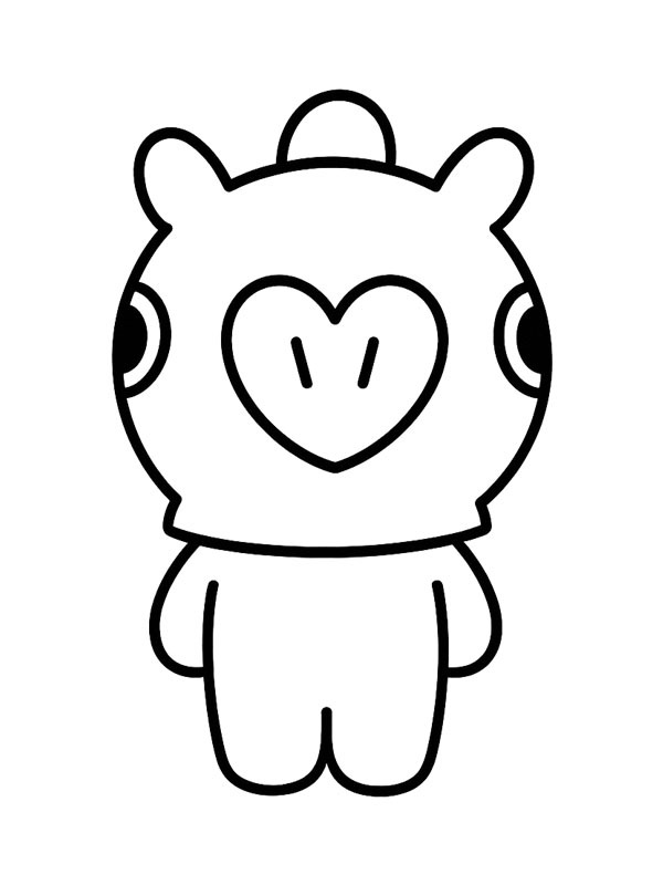 Mang BT21 Fargeleggingsside Mang BT21 Fargeleggingsside