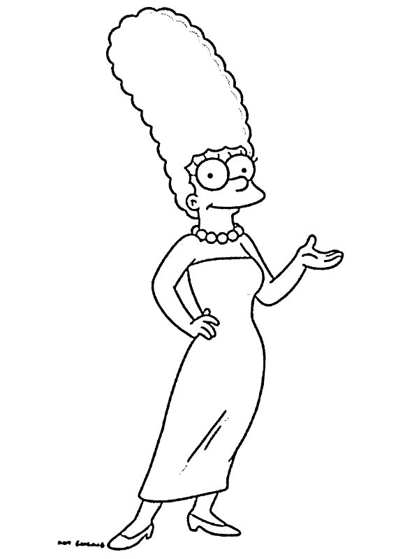 Marge Simpson Fargeleggingsside Marge Simpson Fargeleggingsside