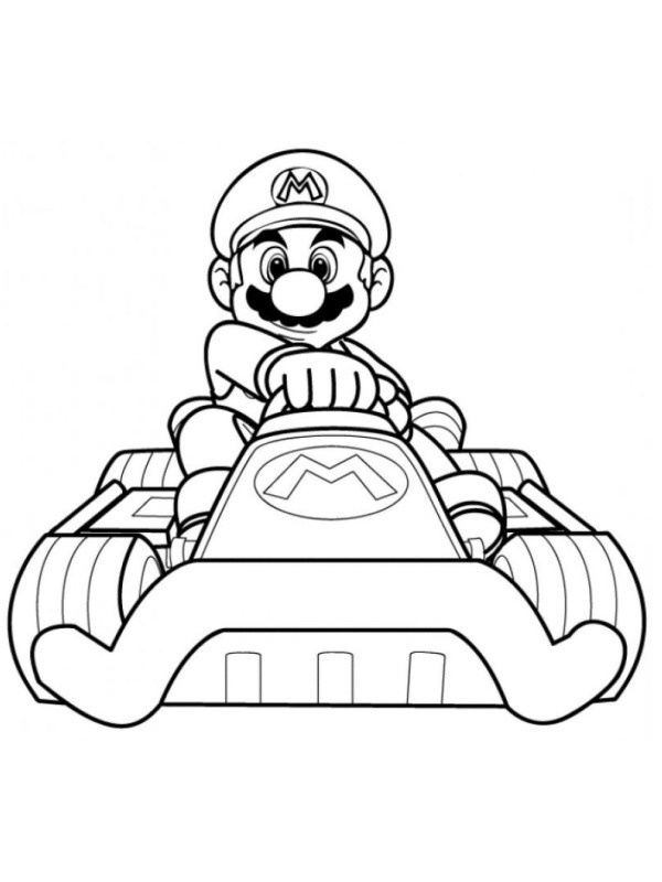 Mario Kart Fargeleggingsside Mario Kart Fargeleggingsside