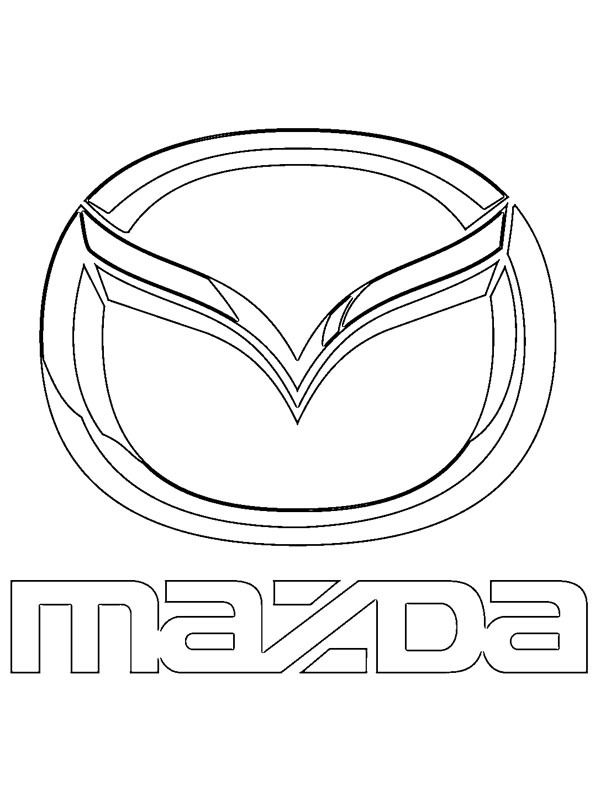 Mazda logo Fargeleggingsside Mazda logo Fargeleggingsside