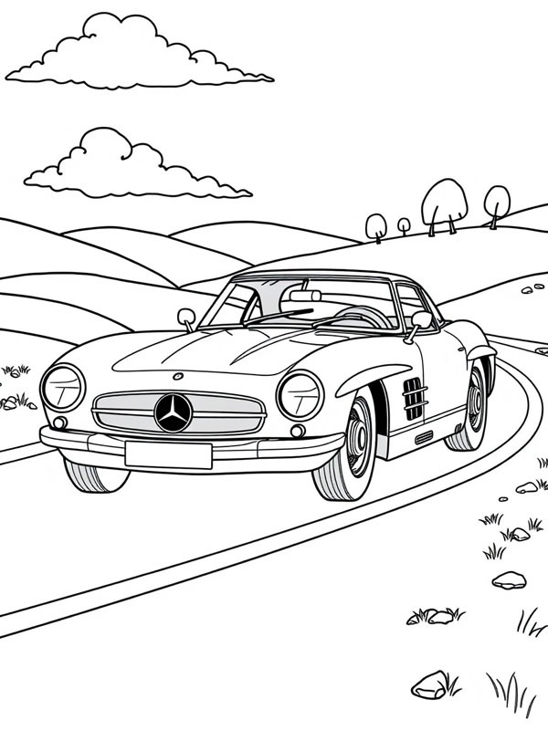 Mercedes-Benz 300 SLR Fargeleggingsside Mercedes-Benz 300 SLR Fargeleggingsside