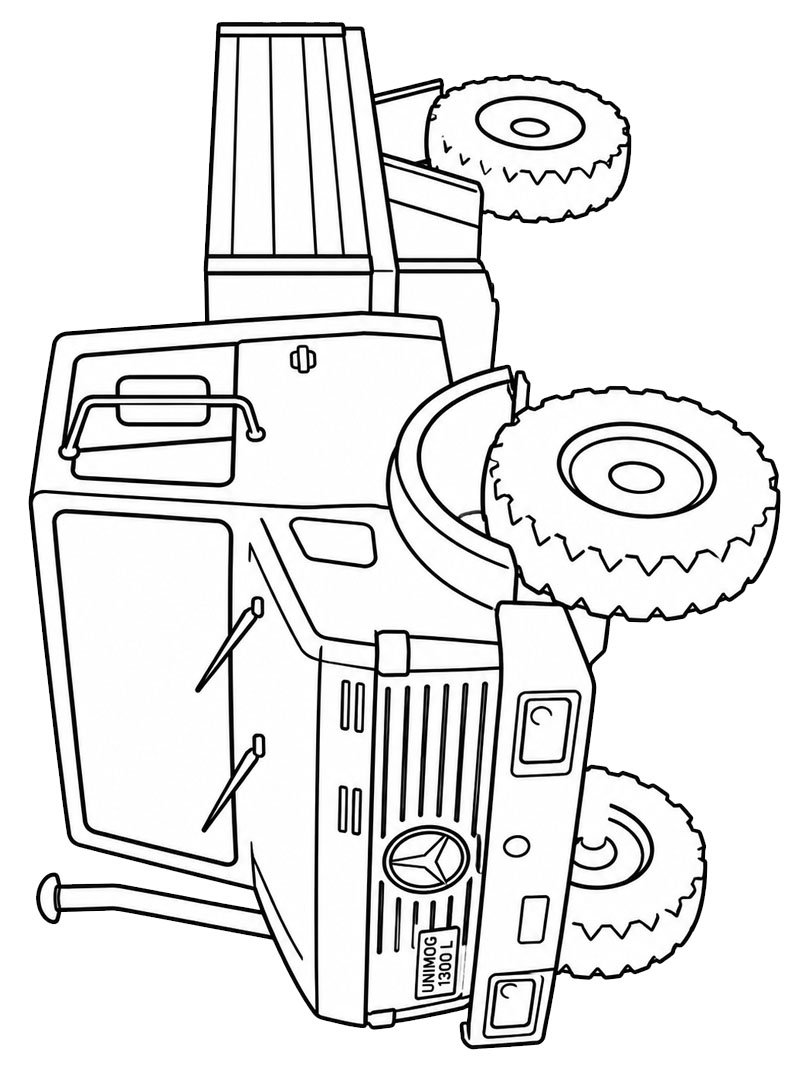 Mercedes Unimog 1300 L Fargeleggingsside Mercedes Unimog 1300 L Fargeleggingsside