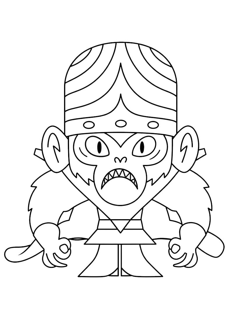Mojo Jojo (Powerpuffjentene) Fargeleggingsside Mojo Jojo (Powerpuffjentene) Fargeleggingsside