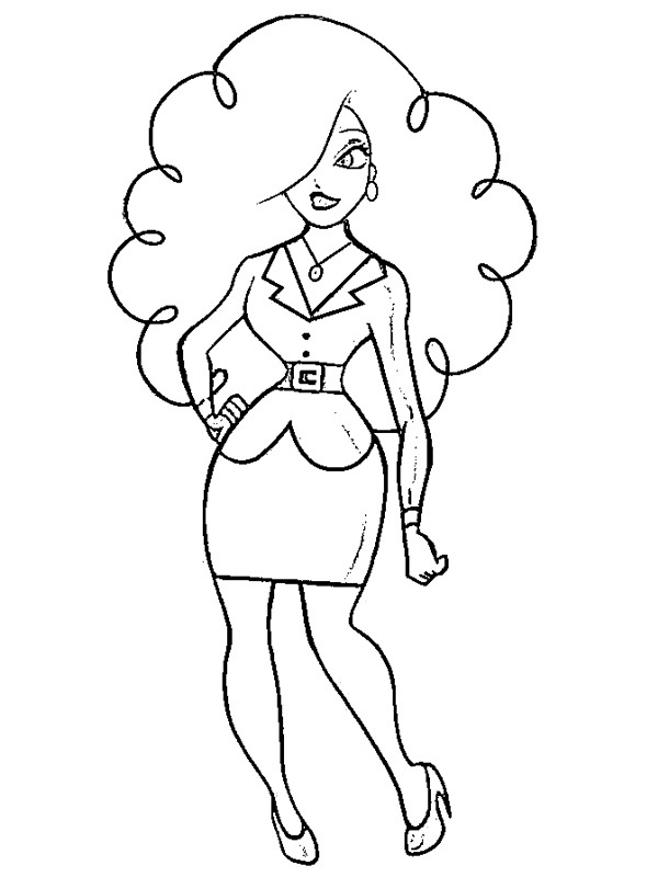 Frøken Sara Bellum Fargeleggingsside Frøken Sara Bellum Fargeleggingsside