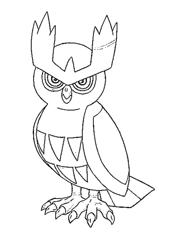 Noctowl (Pokémon) Fargeleggingsside Noctowl (Pokémon) Fargeleggingsside