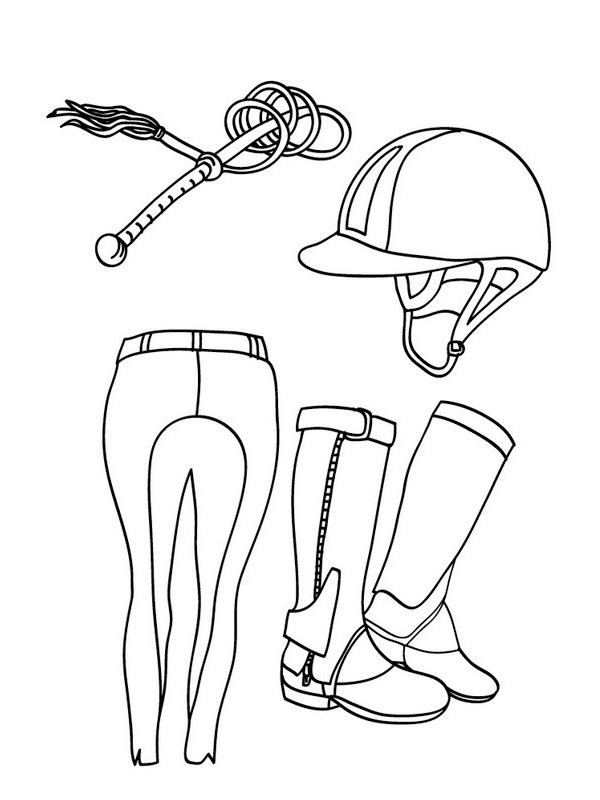 Rideutstyr Fargeleggingsside Rideutstyr Fargeleggingsside