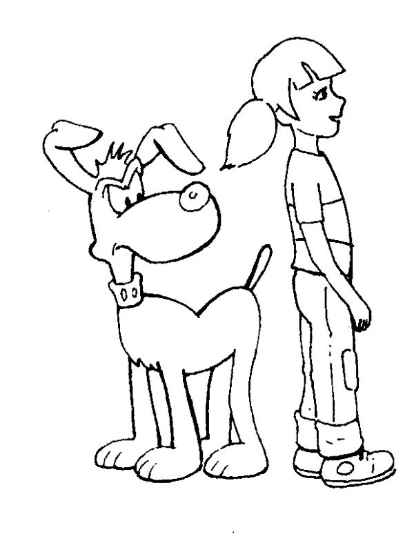 Penny og hunden Brian Fargeleggingsside Penny og hunden Brian Fargeleggingsside
