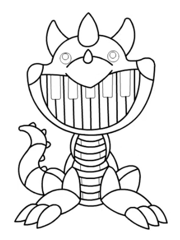 Pianosaurus (Poppy Playtime) Fargeleggingsside Pianosaurus (Poppy Playtime) Fargeleggingsside