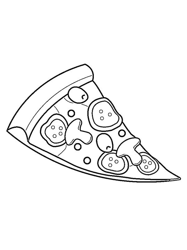 Pizzastykke Fargeleggingsside Pizzastykke Fargeleggingsside