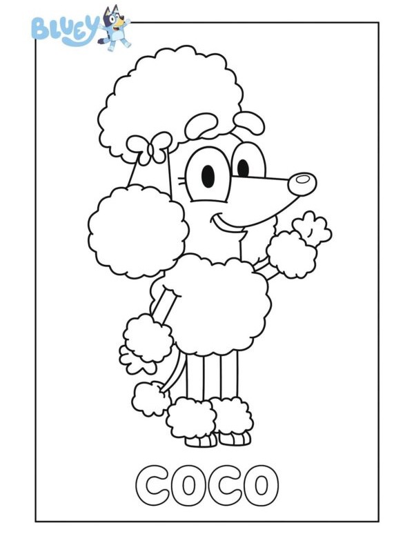 Puddel Coco Fargeleggingsside Puddel Coco Fargeleggingsside