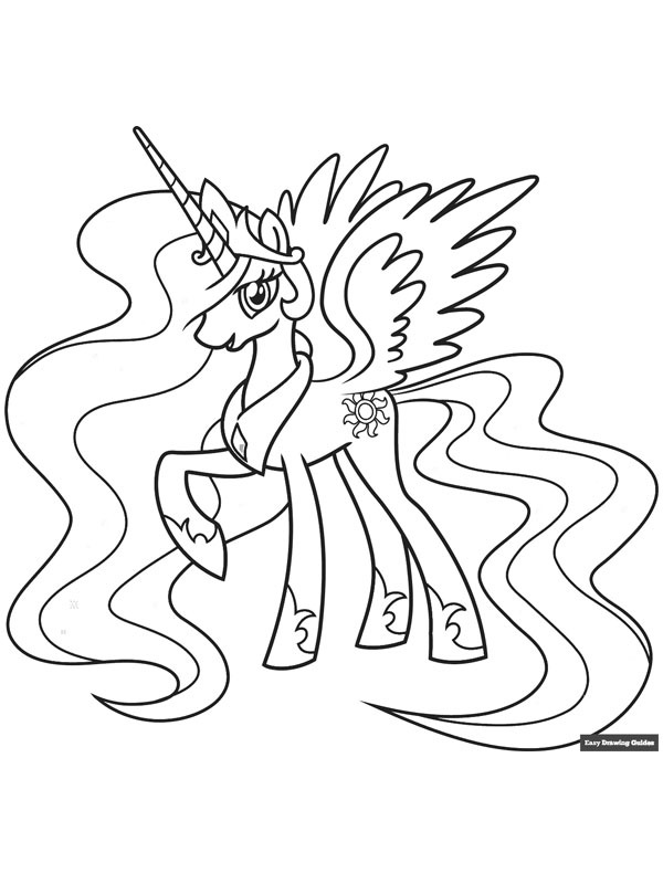 Prinsesse Celestia Fargeleggingsside Prinsesse Celestia Fargeleggingsside