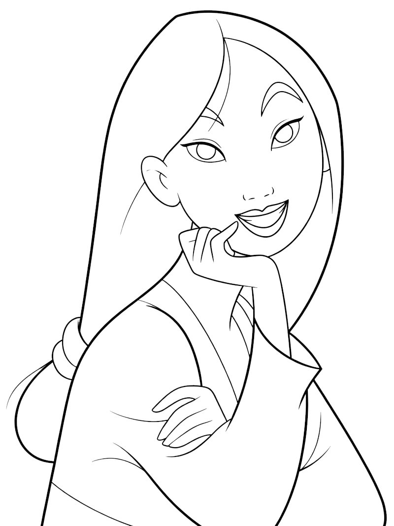 Prinsesse Mulan Fargeleggingsside Prinsesse Mulan Fargeleggingsside