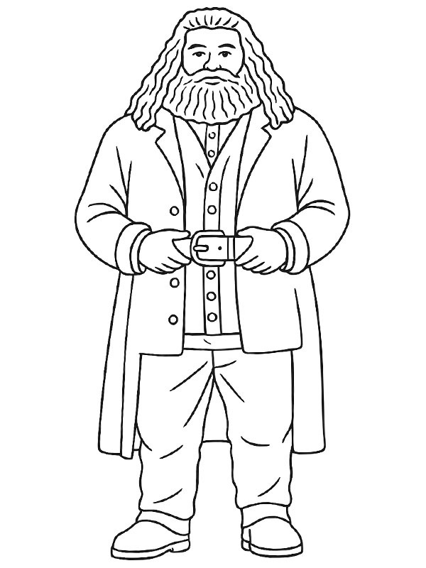 Rubeus Hagrid (Harry Potter) Fargeleggingsside Rubeus Hagrid (Harry Potter) Fargeleggingsside