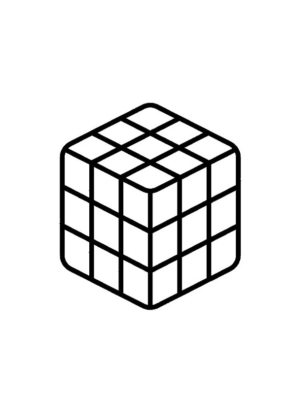 Rubiks kube Fargeleggingsside Rubiks kube Fargeleggingsside