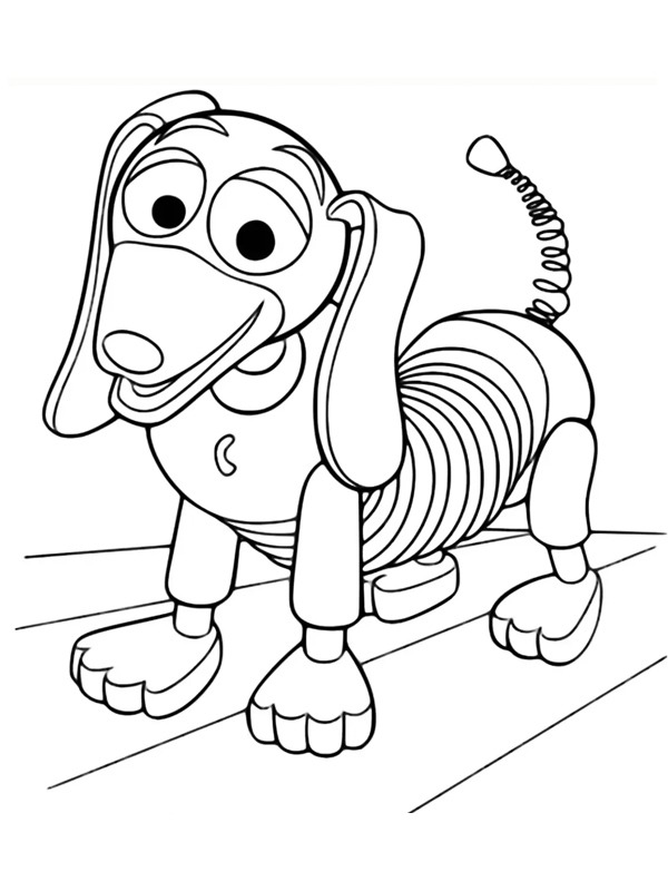 Hunden Slinky Fargeleggingsside Hunden Slinky Fargeleggingsside