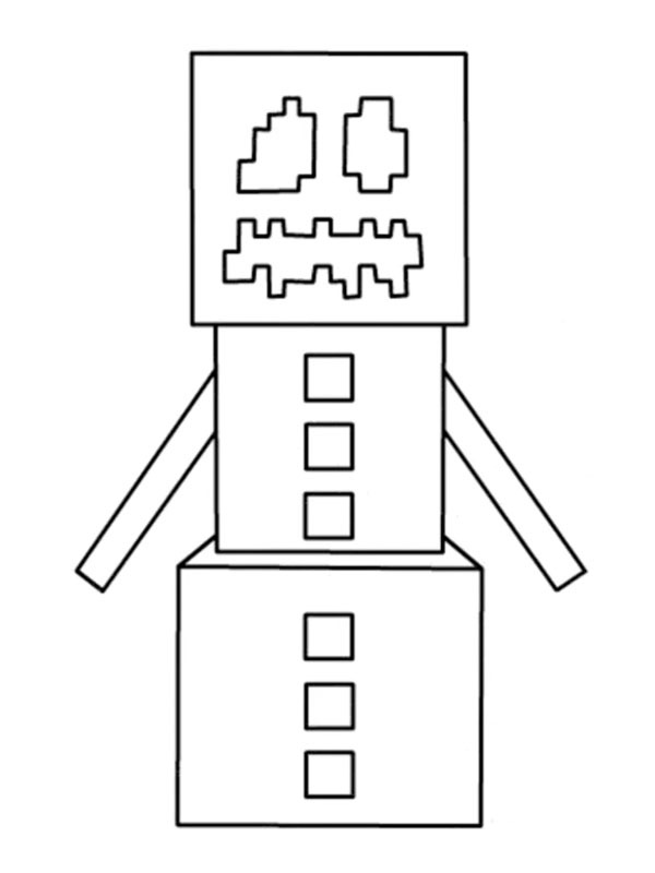 Snow Golem Minecraft Fargeleggingsside Snow Golem Minecraft Fargeleggingsside