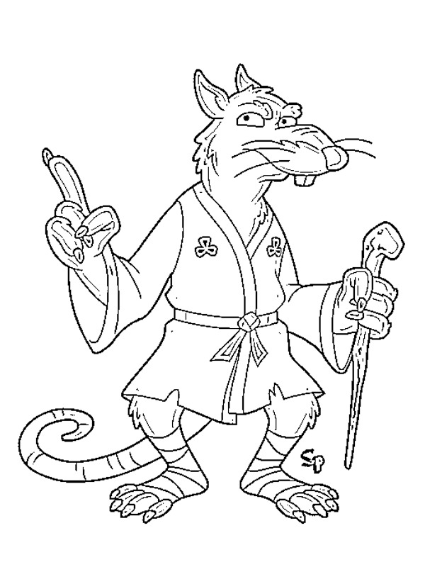 Splinter (Ninja Turtles) Fargeleggingsside Splinter (Ninja Turtles) Fargeleggingsside