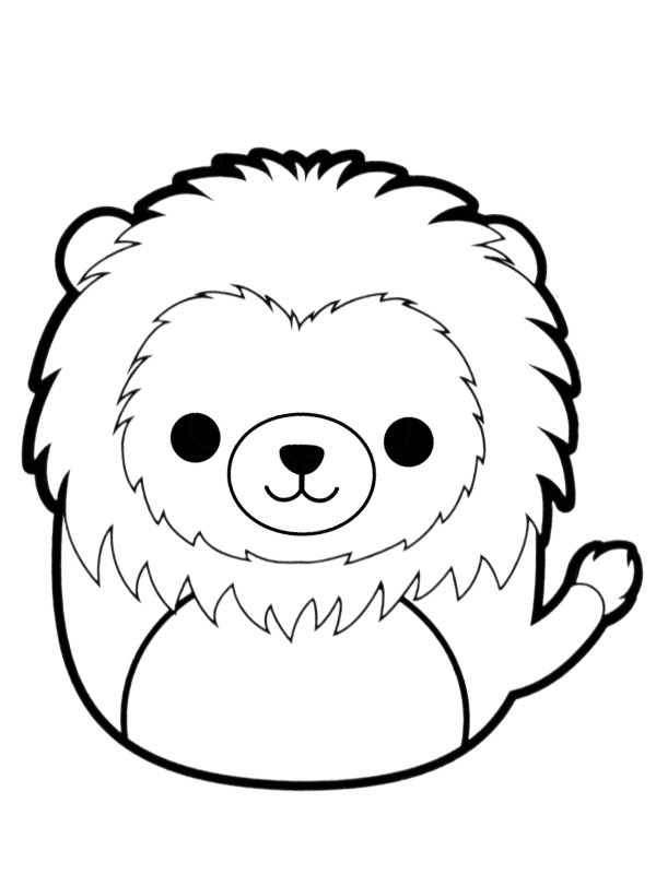 Squishmallows Løve Francis Fargeleggingsside Squishmallows Løve Francis Fargeleggingsside