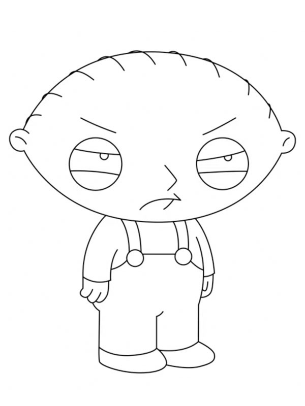 Stewie Griffin er lei seg Fargeleggingsside Stewie Griffin er lei seg Fargeleggingsside