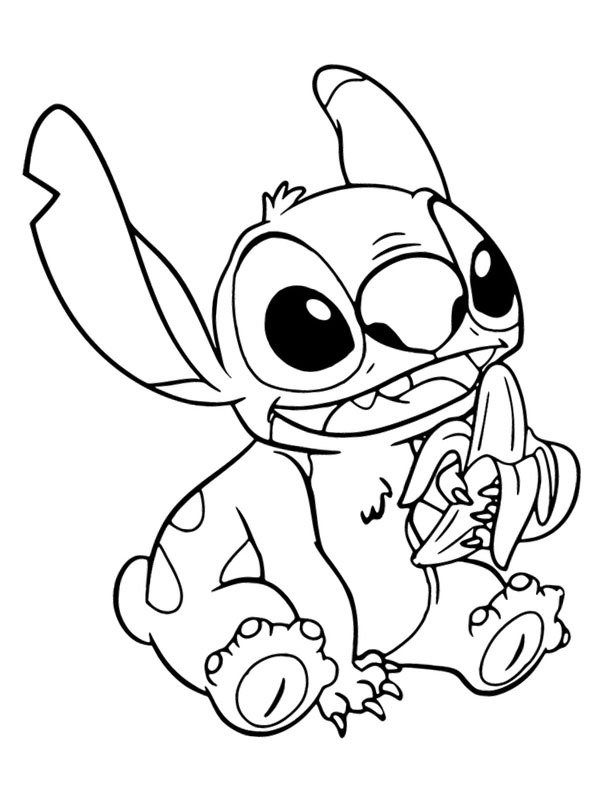 Stitch spiser banan Fargeleggingsside Stitch spiser banan Fargeleggingsside