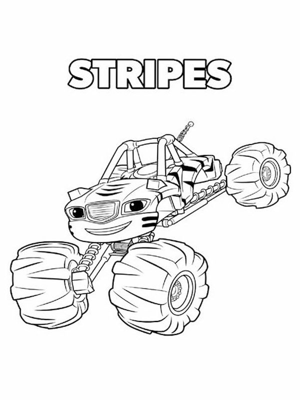 Stripes (Blaze og monstermaskinene) Fargeleggingsside Stripes (Blaze og monstermaskinene) Fargeleggingsside