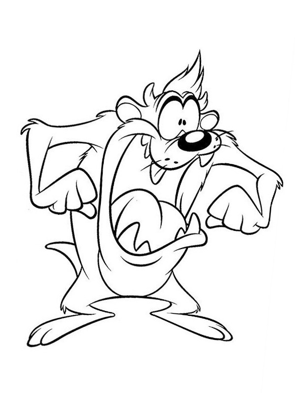 Taz (Looney Tunes) Fargeleggingsside Taz (Looney Tunes) Fargeleggingsside