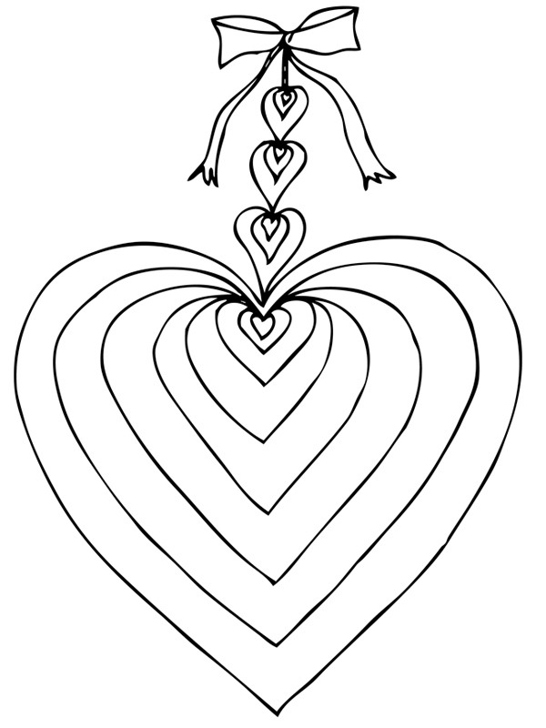 Valentinshjerte Fargeleggingsside Valentinshjerte Fargeleggingsside