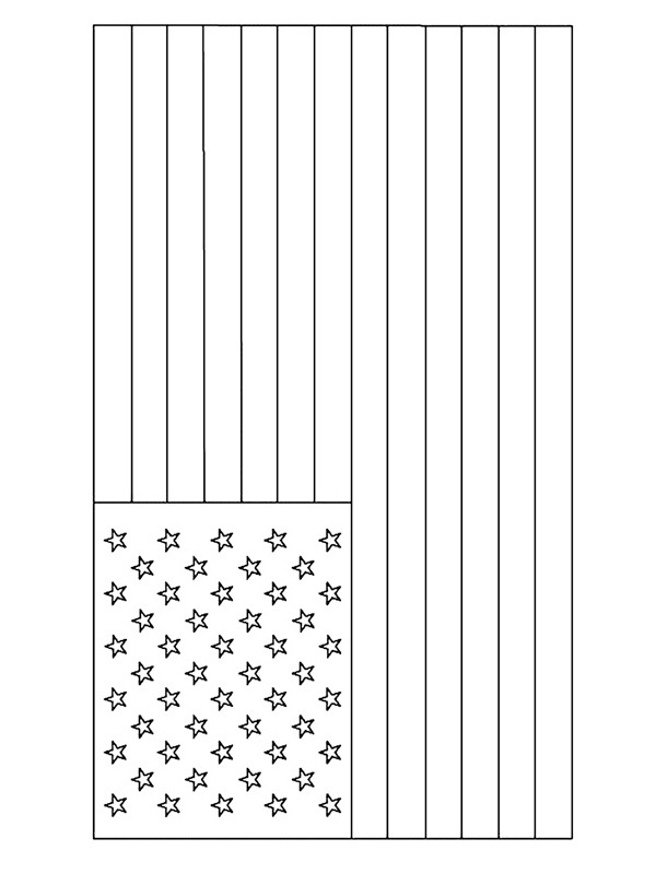 Amerikansk flagg Fargeleggingsside Amerikansk flagg Fargeleggingsside