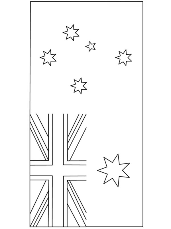 Australias flagg Fargeleggingsside Australias flagg Fargeleggingsside