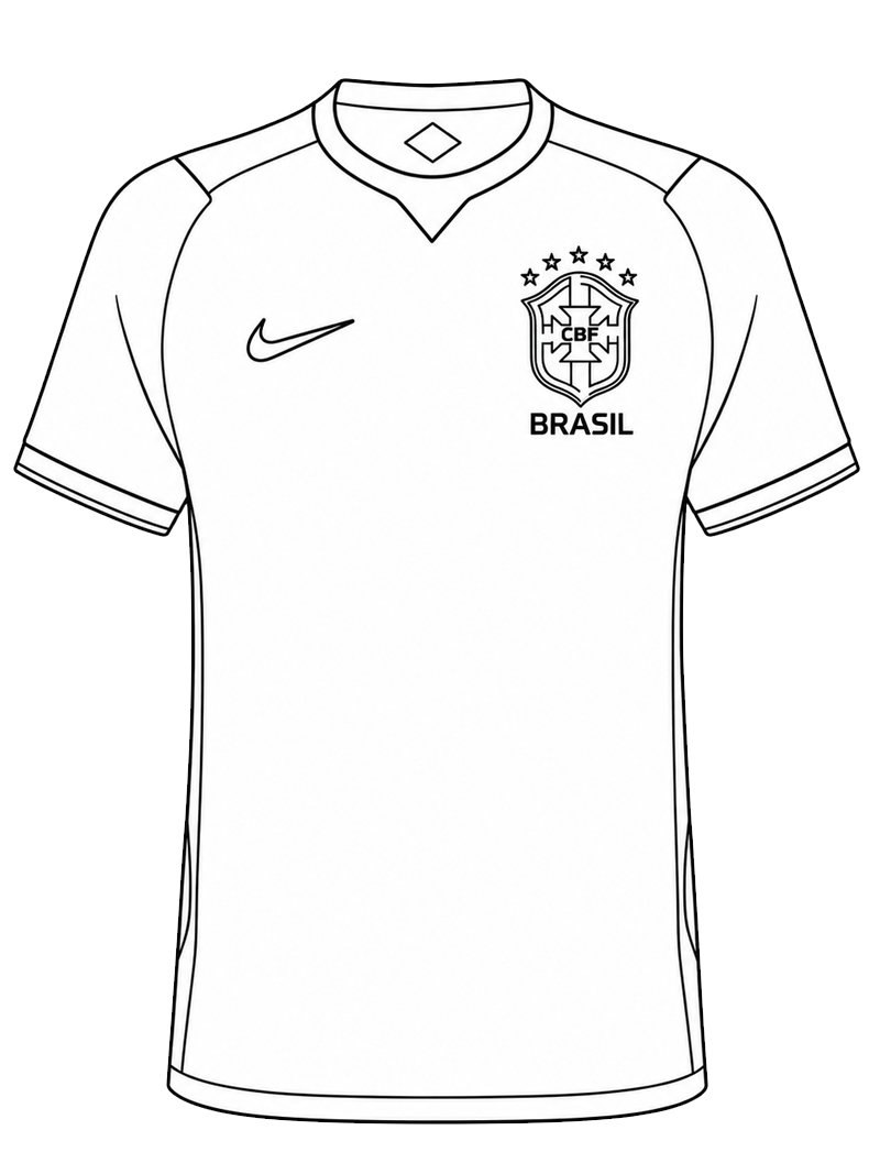 Brasils Fotballdrakt Fargeleggingsside