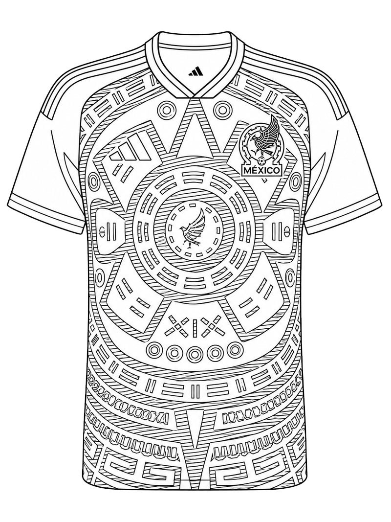 Mexicos Fotballdrakt Fargeleggingsside