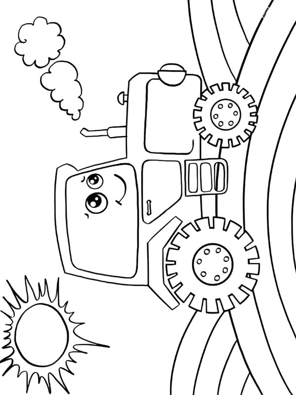 Glad traktor Fargeleggingsside Glad traktor Fargeleggingsside