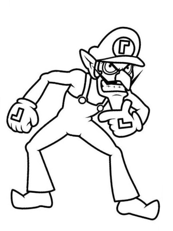 Waluigi Fargeleggingsside Waluigi Fargeleggingsside
